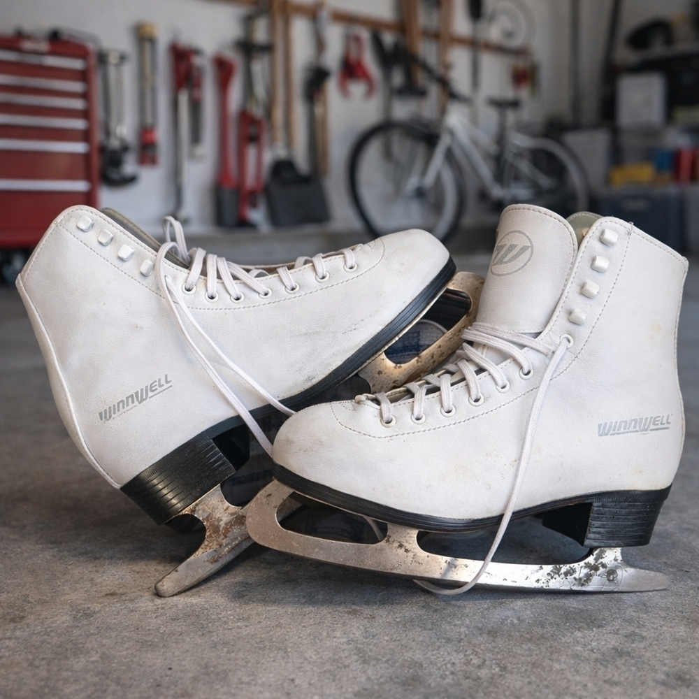 White Winnwell Womens Size 11 Ice Skates Figure Skates
